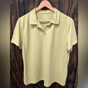 Lands End Women’s Green Performance Golf Polo Size Large